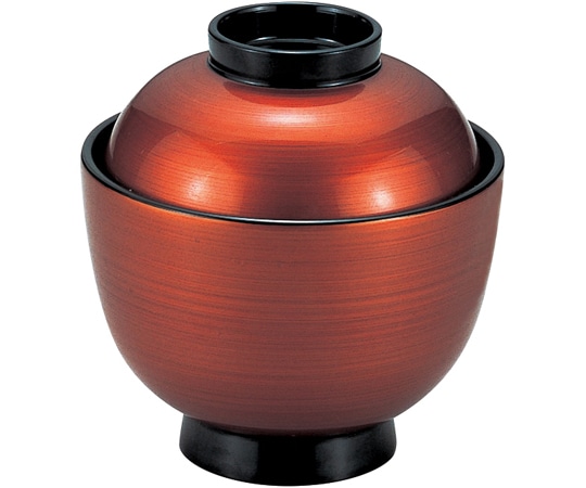 福井クラフト 耐熱一口小吸椀 茶金刷毛目ツバ黒 内黒 70000060 1個（ご注文単位1個）【直送品】