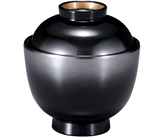 福井クラフト 耐熱一口小吸椀 銀ぼかし高台内金 内黒 31005910 1個（ご注文単位1個）【直送品】