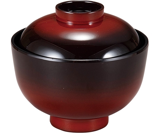 福井クラフト 麻呂小吸椀 朱ぼかし内黒 30044520 1個（ご注文単位1個）【直送品】