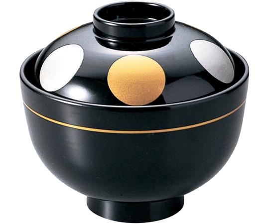 福井クラフト 麻呂小吸椀 黒日月 12023540 1個（ご注文単位1個）【直送品】