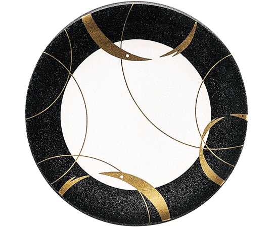 福井クラフト A150寿司皿 黒パルしゃぼん玉 12015935 1個（ご注文単位1個）【直送品】