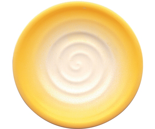 福井クラフト A)150渦巻き皿 イエロー ぼかしパール 12044560 1個（ご注文単位1個）【直送品】