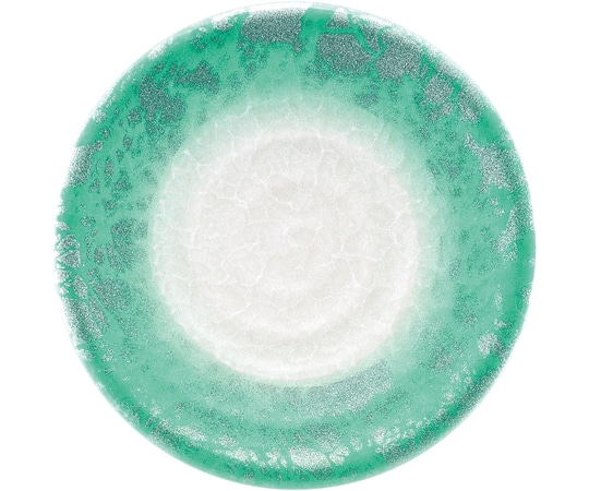 福井クラフト A)150渦巻き皿 アクアグリーン 銀雲 13000172 1個（ご注文単位1個）【直送品】