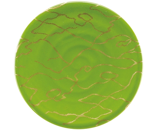 福井クラフト A)150渦巻き皿 ライトグーリン 金の河 13000195 1個（ご注文単位1個）【直送品】