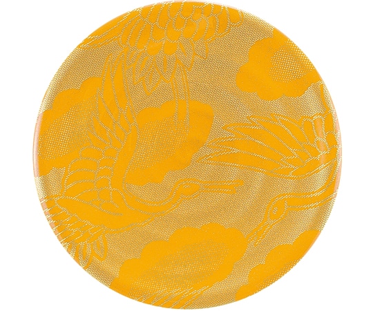 福井クラフト A150渦巻寿司皿 黄に金鶴 13000268 1個（ご注文単位1個）【直送品】