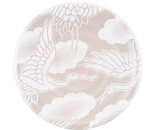 福井クラフト A150渦巻寿司皿 白に銀鶴 12041700 1個（ご注文単位1個）【直送品】