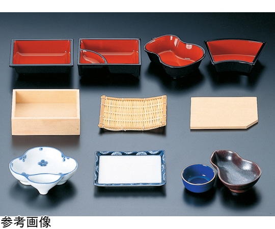 福井クラフト 尺1用扇面鉢 朱天黒 22060680 1個（ご注文単位1個）【直送品】