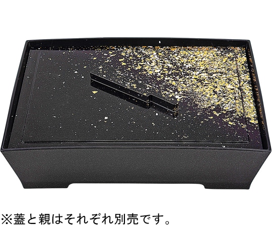 福井クラフト 尺1 長手扇子弁当 箔舞踊(蓋) 23215000 1個（ご注文単位1個）【直送品】
