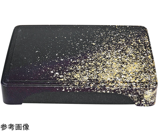 福井クラフト 尺2 箱膳 箔舞踊内黒 23215040 1個（ご注文単位1個）【直送品】