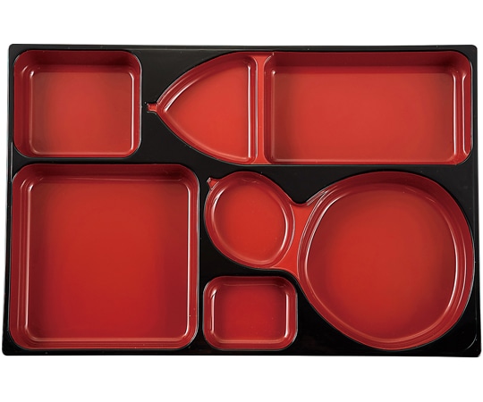 福井クラフト 尺2.5寸 千筋箱膳仕切 内朱天黒 24080013 1個（ご注文単位1個）【直送品】