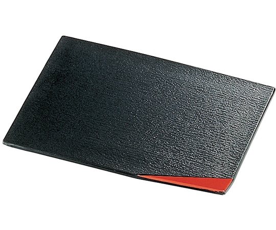 福井クラフト A)5寸 隅折銘々皿 黒渕朱 51076980 1個（ご注文単位1個）【直送品】