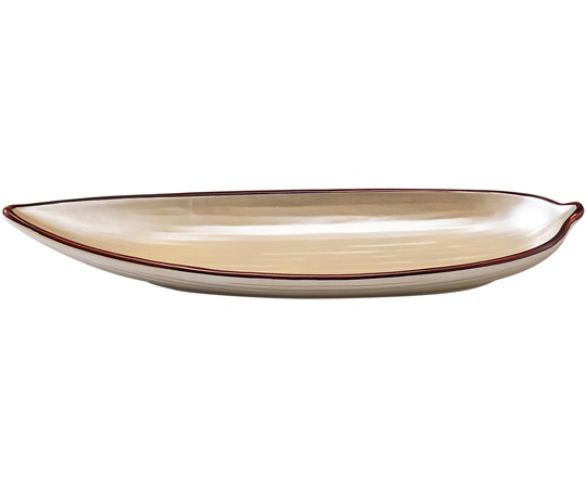 福井クラフト 9寸 笹型前菜皿 黄金銀彩天べっ甲 55204250 1個（ご注文単位1個）【直送品】