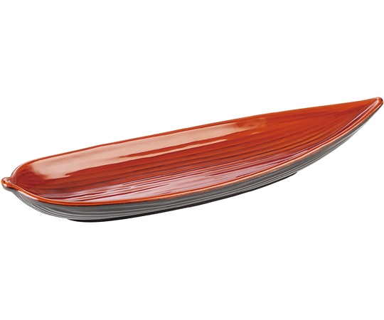 福井クラフト 9寸 笹型前菜皿 漆調春慶 51272175 1個（ご注文単位1個）【直送品】