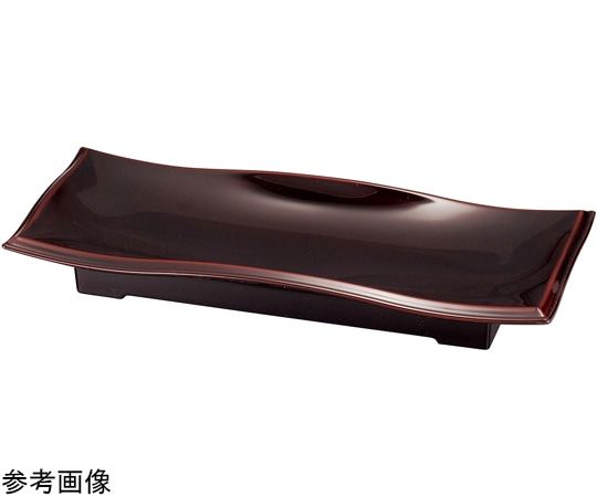 福井クラフト 9寸 波渕長手皿新溜裏黒塗り 51030825 1個（ご注文単位1個）【直送品】