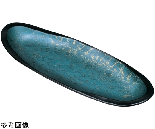 福井クラフト 9寸 縄文舟盛器 青銀河裏黒塗 50000300 1個（ご注文単位1個）【直送品】