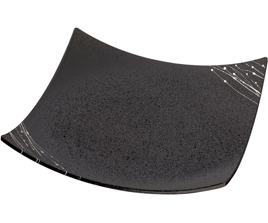 福井クラフト 8.5寸 高台弥生鉢 黒タタキ白乱糸(裏黒) 50025745 1個(ご注文単位1個)【直送品】