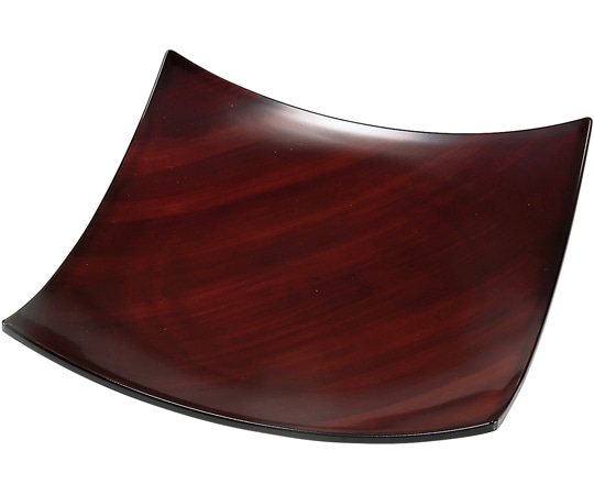 福井クラフト 8.5寸 高台弥生鉢 チーク木目裏黒 45133560 1個(ご注文単位1個)【直送品】