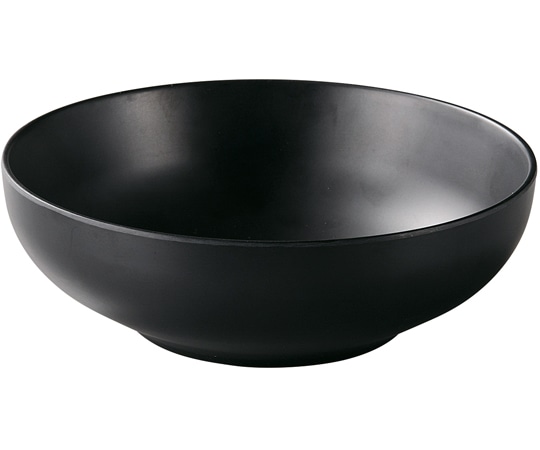 福井クラフト メラミン φ17.7 雅腰張麺鉢 黒マット 51025360 1個（ご注文単位1個）【直送品】