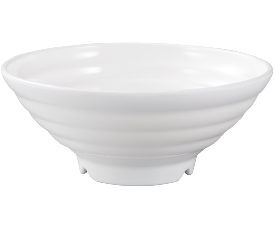 福井クラフト メラミン φ20.3 福寿太ロクロ目麺鉢 白グロス 51025700 1個（ご注文単位1個）【直送品】