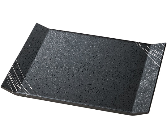 福井クラフト 9寸 折皿黒タタキ白乱糸裏黒塗 50028770 1個（ご注文単位1個）【直送品】