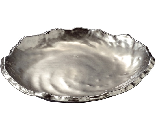 福井クラフト ABS25cm 渦巻き皿 中 銀透き 51271950 1個（ご注文単位1個）【直送品】