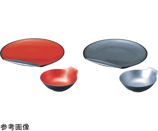 福井クラフト 7.5寸 半月皿 朱 51077050 1個（ご注文単位1個）【直送品】