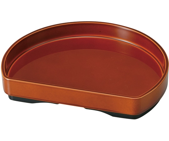 福井クラフト 8寸 半月山路盛器 漆調春慶 51272237 1個（ご注文単位1個）【直送品】