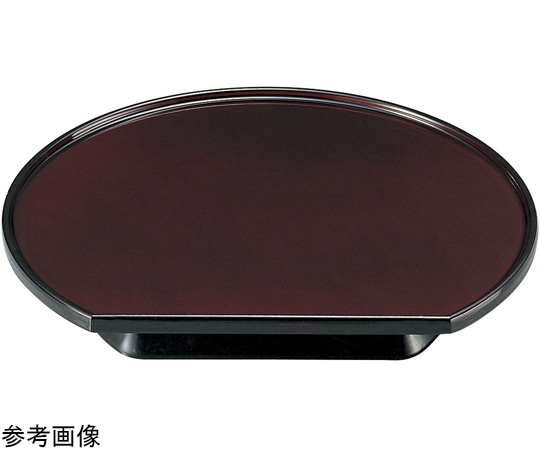 福井クラフト 5.5寸 半月高台皿 溜 51304860 1個(ご注文単位1個)【直送品】