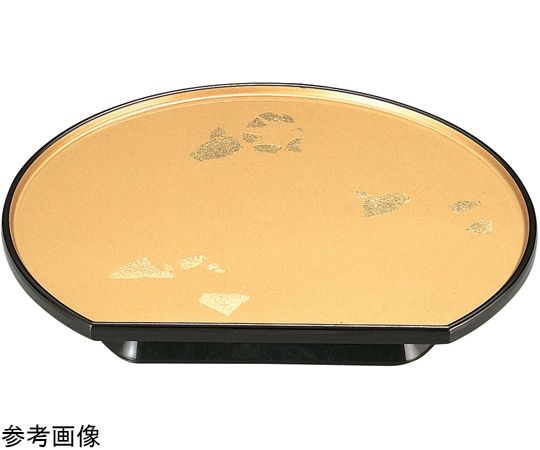 福井クラフト 5.5寸 半月高台皿 金箔オトシ 51132740 1個(ご注文単位1個)【直送品】