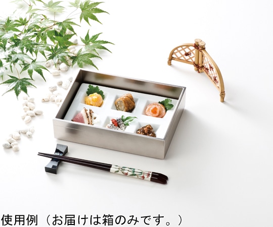 福井クラフト 6.5寸 長角珍味箱 銀透き 親 15158140 1個（ご注文単位1個）【直送品】