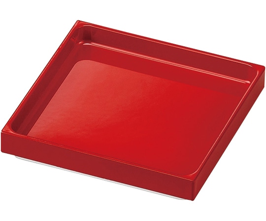 福井クラフト A 116角マルチプレート 赤 41320520 1個（ご注文単位1個）【直送品】