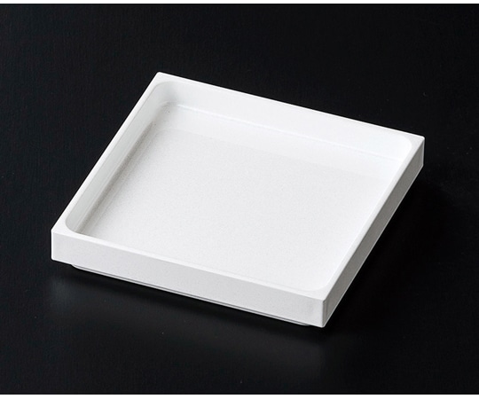 福井クラフト A 116角マルチプレート 白パール汚染防止 41320530 1個（ご注文単位1個）【直送品】