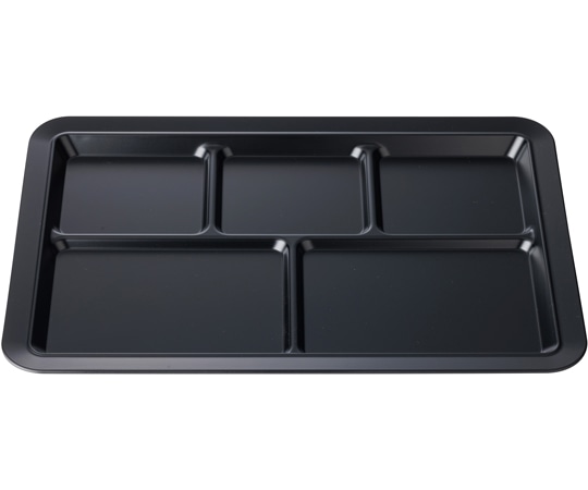 福井クラフト TA39長角バイキングプレート 五ツ切黒艶消(裏黒) 50022765 1個（ご注文単位1個）【直送品】