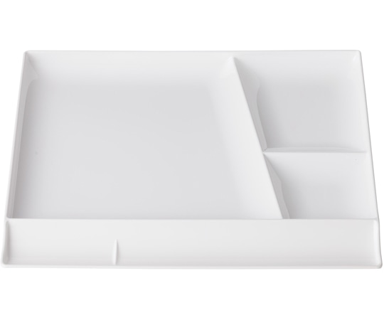 福井クラフト 耐熱30.0cm 箸置付プレート ホワイト汚染防止(裏白) 75006911 1個（ご注文単位1個）【直送品】