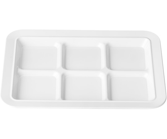 福井クラフト TA28長角バイキングプレート 六ツ切ホワイト汚染防止(裏白塗) 50022820 1個（ご注文単位1個）【直送品】