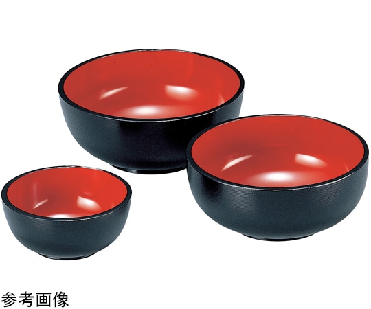 福井クラフト TA5.5 三日月鉢 黒羽ケ目内朱天黒 38021845 1個（ご注文単位1個）【直送品】