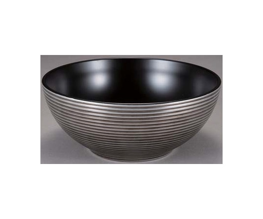 福井クラフト Φ197 波筋鉢 銀錆透き内黒 30045610 1個（ご注文単位1個）【直送品】