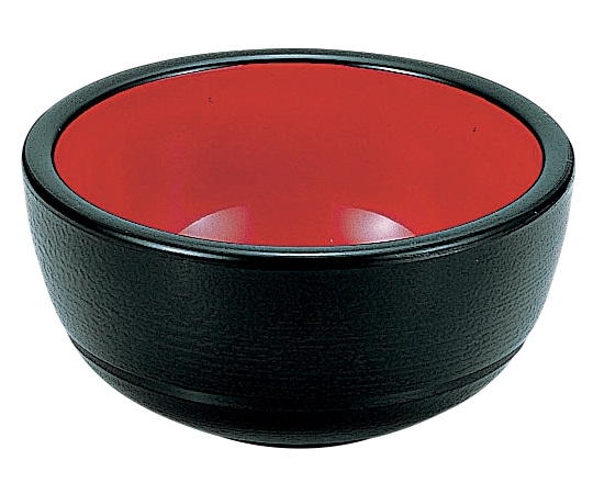 福井クラフト 4寸 がんこ浅鉢 黒刷毛目内朱 45014410 1個（ご注文単位1個）【直送品】