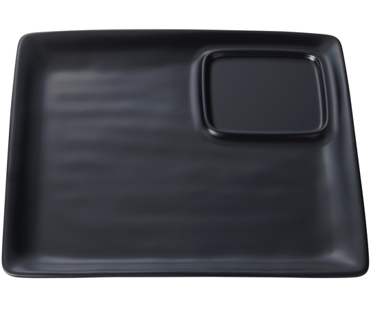 福井クラフト 25cm ABS陶風フリープレート 黒艶消(裏黒) 50022955 1個（ご注文単位1個）【直送品】