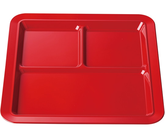 福井クラフト TA28角バイキングプレート 三ツ切赤二度塗(裏黒) 50022975 1個（ご注文単位1個）【直送品】