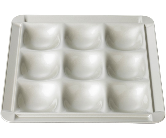 福井クラフト 耐熱30cm 角渕付9点プレート シルバー雲流裏黒塗 80521070 1個（ご注文単位1個）【直送品】