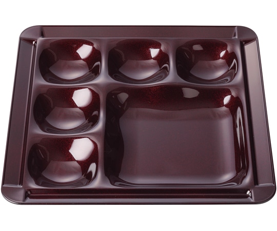 福井クラフト 耐熱30cm 角渕付1/5プレート 溜パール(裏黒) 51031160 1個（ご注文単位1個）【直送品】