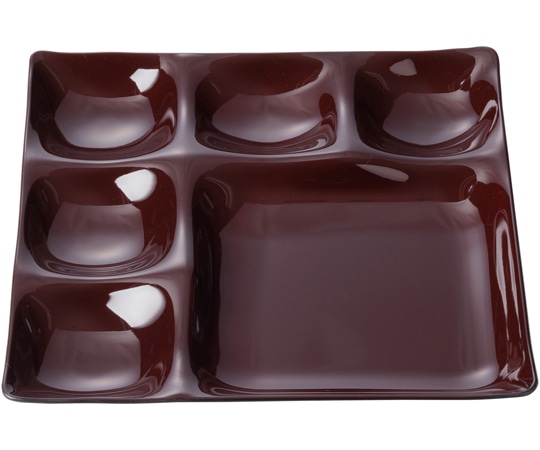 福井クラフト 25cm 角1/5プレート 新溜(裏黒塗) 50022985 1個（ご注文単位1個）【直送品】