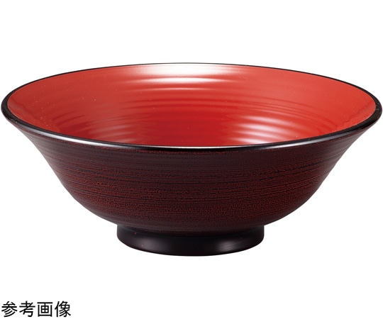 福井クラフト 6.5寸 武蔵鉢(大)溜刷毛目内朱 12017380 1個（ご注文単位1個）【直送品】