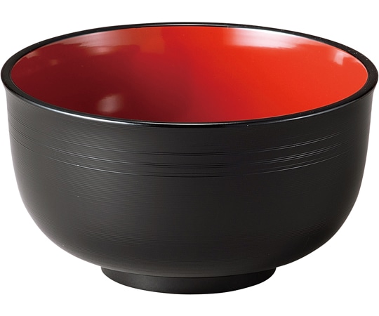 福井クラフト TA5寸 千筋多用鉢 黒内朱 30048810 1個（ご注文単位1個）【直送品】