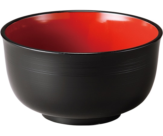 福井クラフト TA6寸 千筋多用鉢 黒内朱 30048830 1個（ご注文単位1個）【直送品】