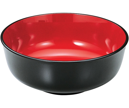 福井クラフト 8寸 福禄鉢 黒内朱 45150620 1個（ご注文単位1個）【直送品】