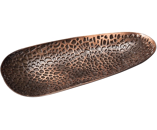 福井クラフト メタルおしぼり受け オーバルブラウン 51366110 1個（ご注文単位1個）【直送品】