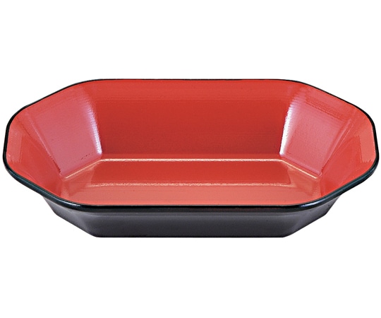 福井クラフト ニュー亀甲長手鉢 朱天黒 48010680 1個（ご注文単位1個）【直送品】