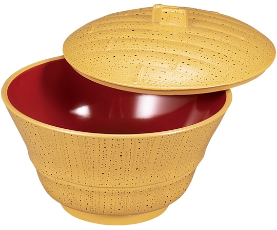 福井クラフト TA竹型椀(大)ゴマ竹内朱(蓋親) 31000370 1個（ご注文単位1個）【直送品】